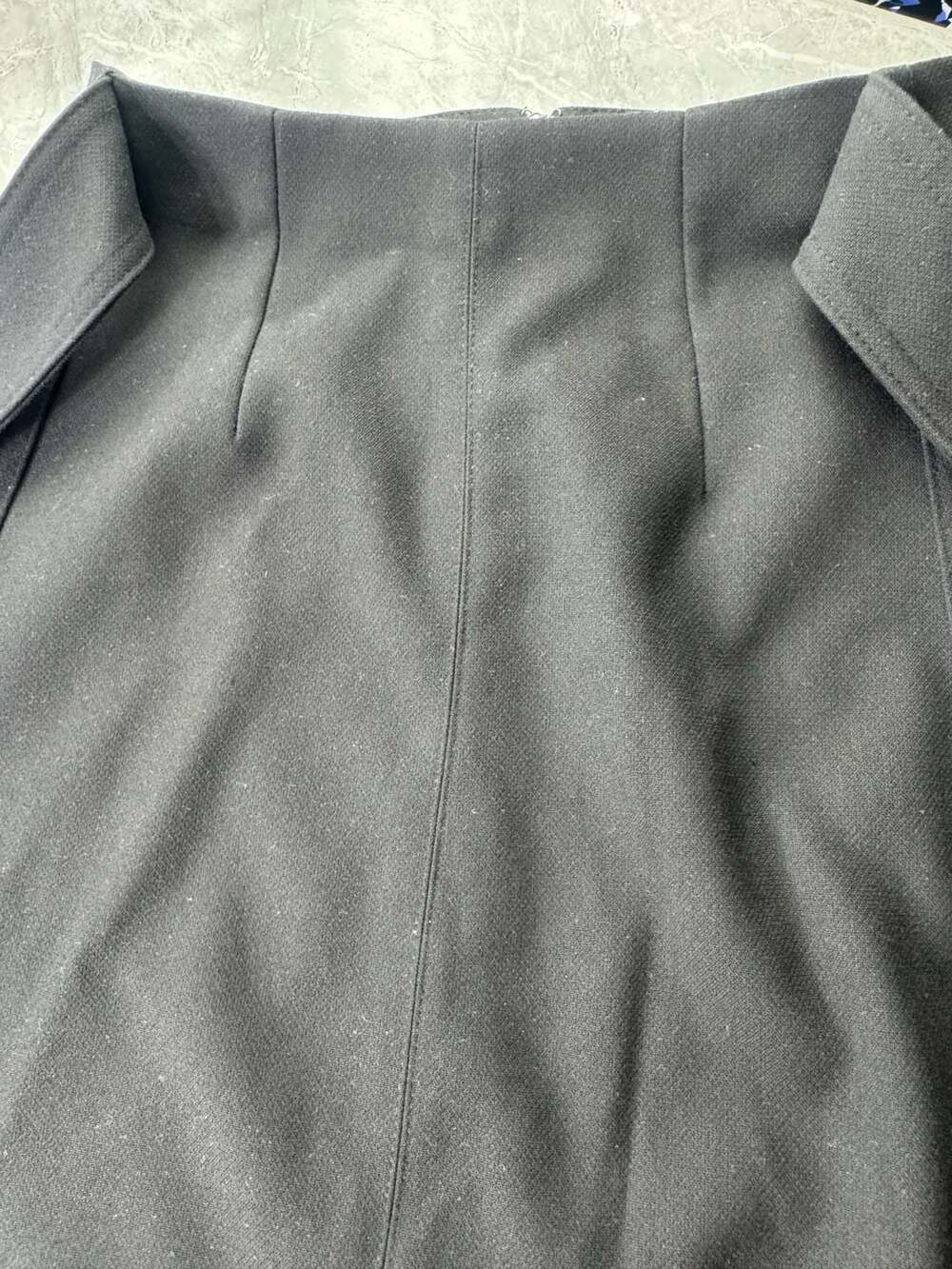 Mango MNG Black Belted Midi‎ Pencil Skirt with Back Slit Size XXS - Picture 13 of 13